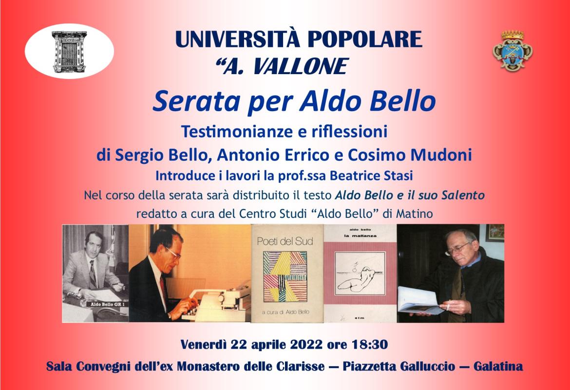 “Serata per Aldo Bello"