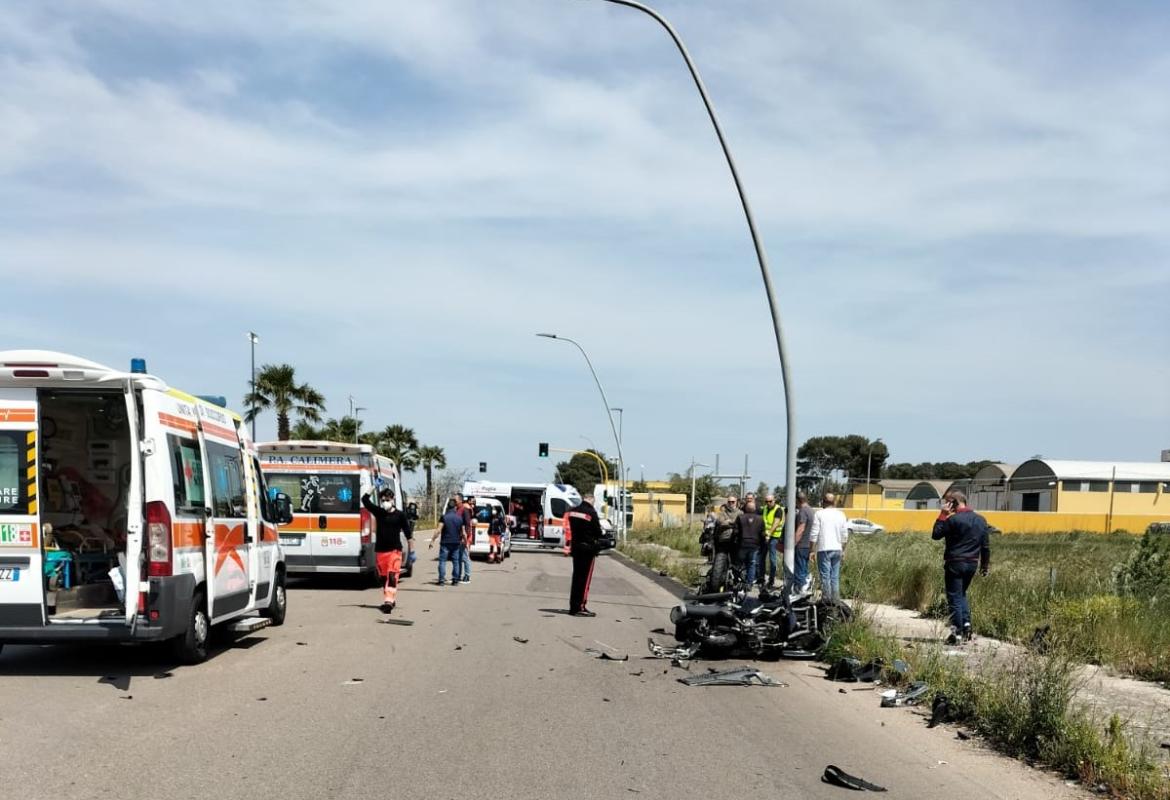 Grave incidente sulla Galatina Lecce: tre centauri ricoverati in codice rosso