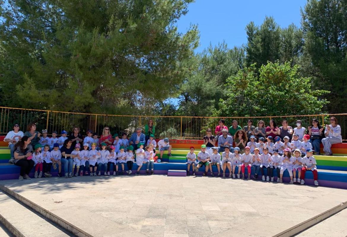 Sui gradoni i colori dell'arcobaleno