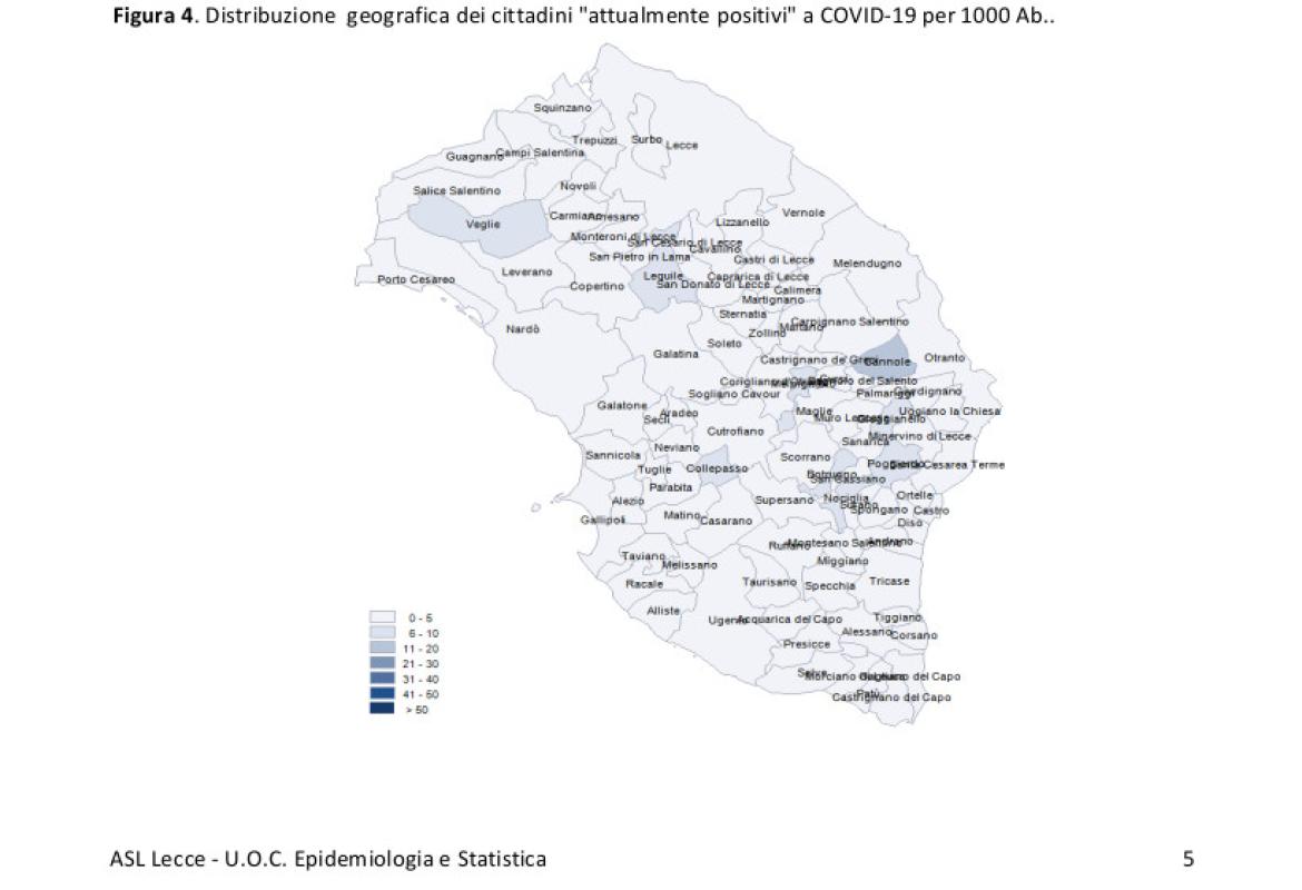 COVID-19. Costante il numero dei galatinesi (57) ancora positivi
