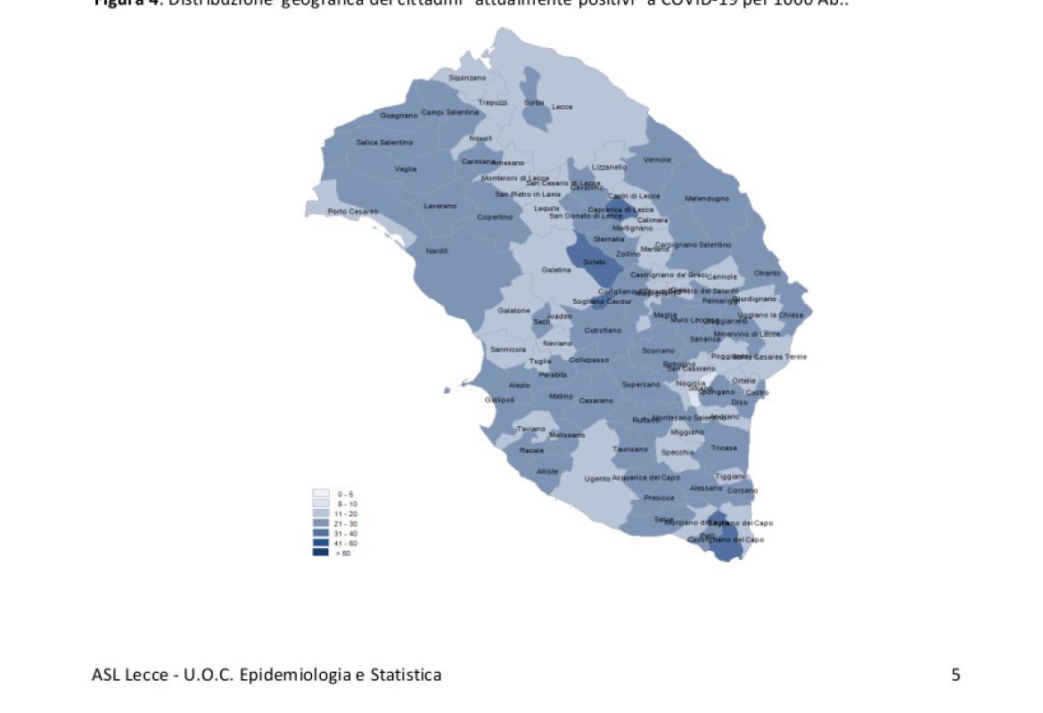 COVID-19. In calo il numero dei galatinesi ufficialmente positivi