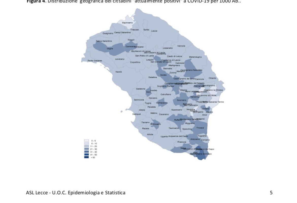 COVID-19. Sempre in calo il numero dei galatinesi ufficialmente positivi (351)