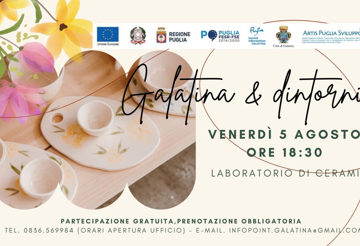 A Galatina un laboratorio della ceramica, una lettura teatralizzata e una ciclo escursione gratuita