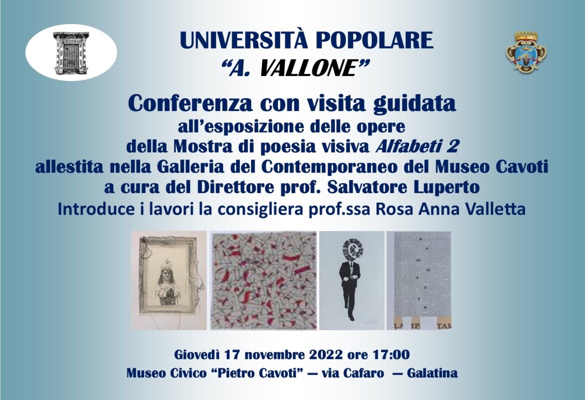 Visita guidata nel Museo “Cavoti”  alla Mostra di poesia visiva Alfabeti 2