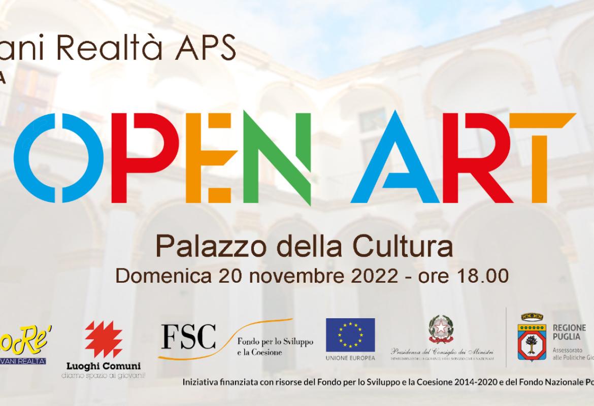 “Giovani Realtà” apre la nuova sede con &quot;Open Art&quot;
