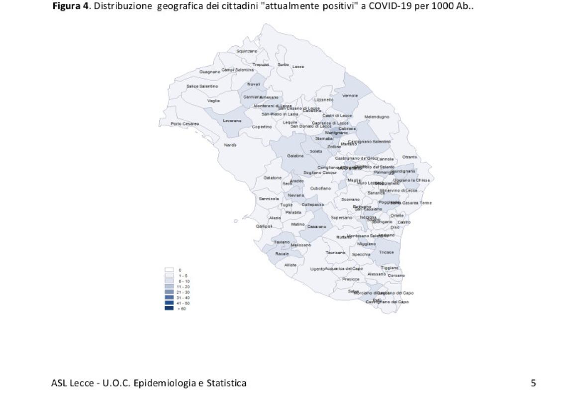 COVID-19. Rimane quasi costante il numero dei galatinesi ufficialmente positivi