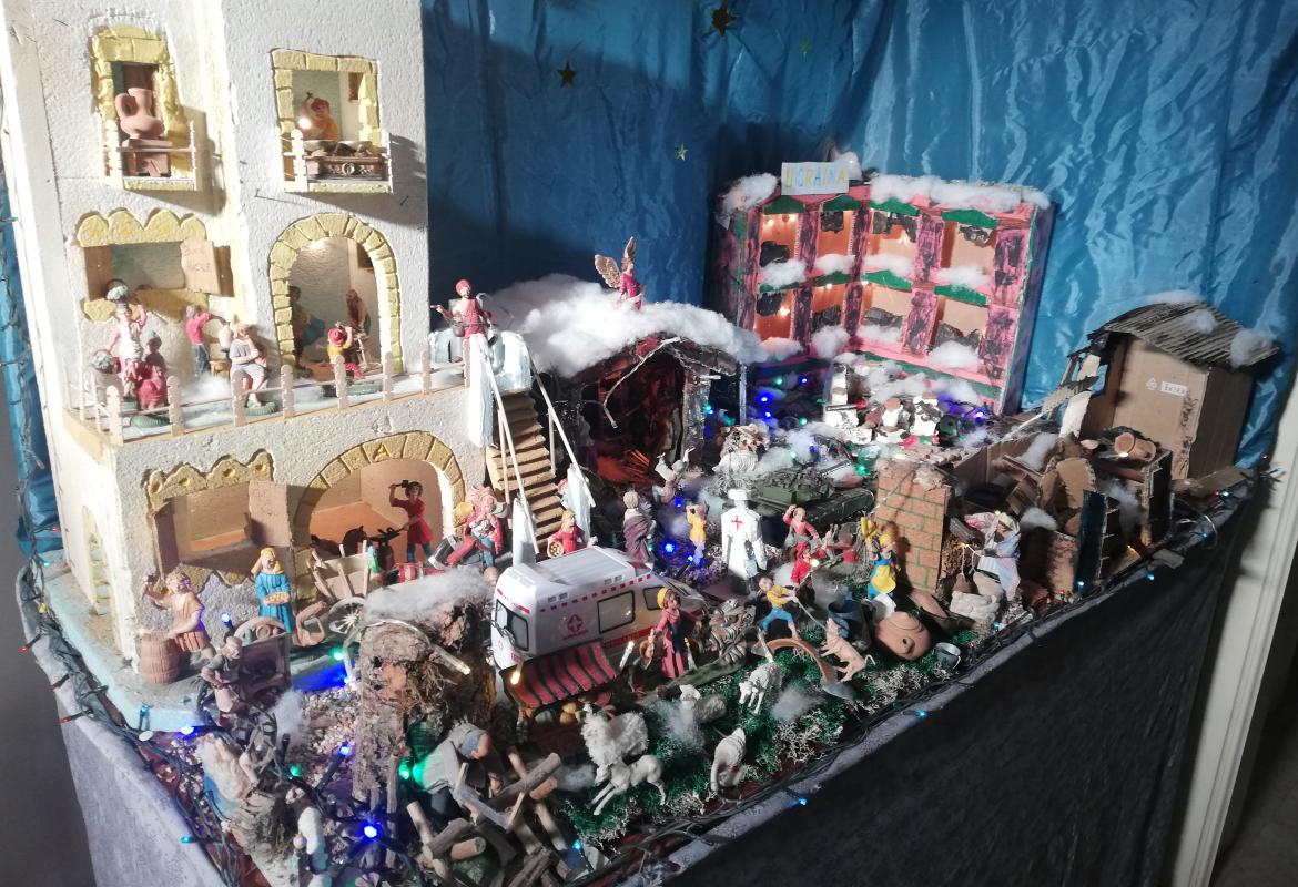 Il Presepe per l'Ucraina realizzato da Gerardo Aprile