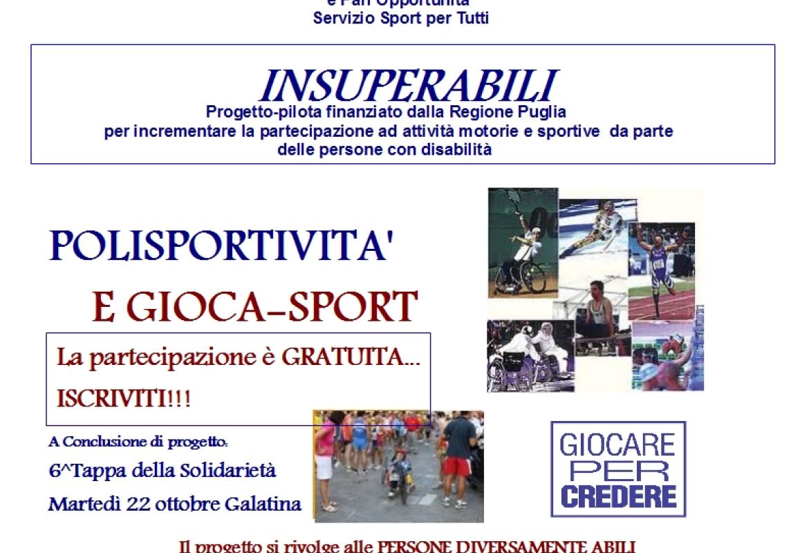 'Insuperabili', attività motorie per persone diversamente abili