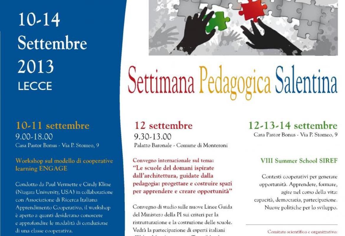 Comincia la 'Settimana pedagogica salentina'
