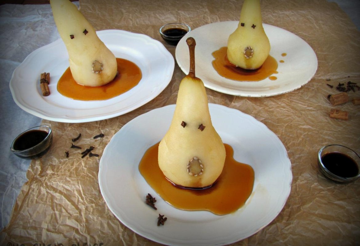 Pere cotte speziate per Halloween