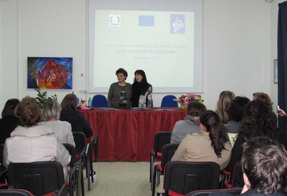 Maria Cristina Rizzo al Liceo Colonna di Galatina