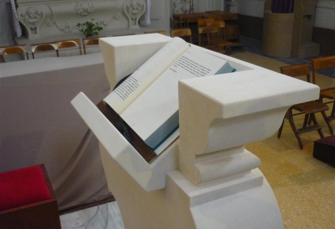Il nuovo ambone dell'Immacolata