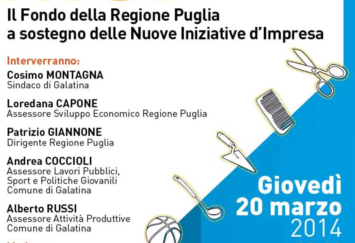 'NIDI', a Galatina un convegno sugli incentivi alle nuove imprese