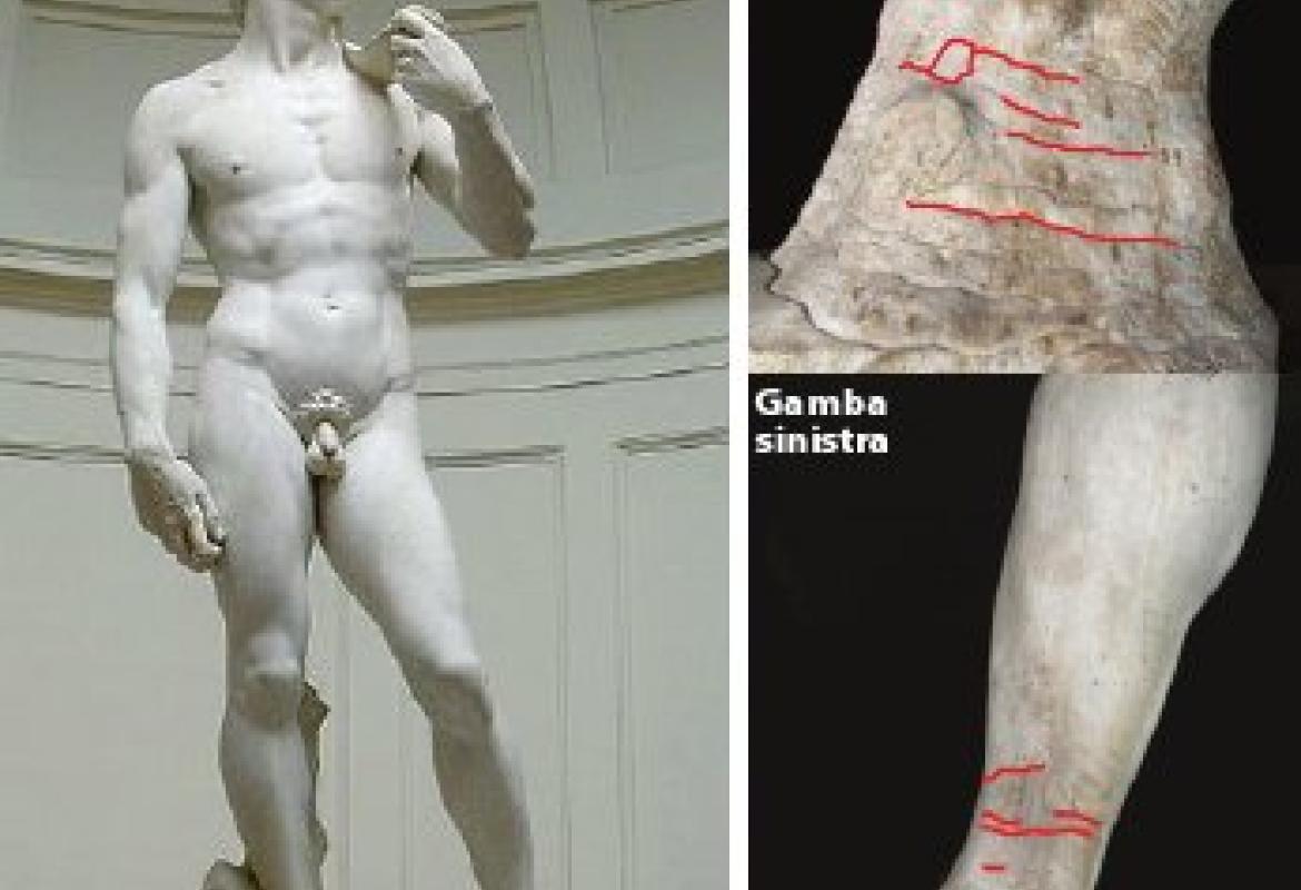 Ecco come si rompe il David di Michelangelo