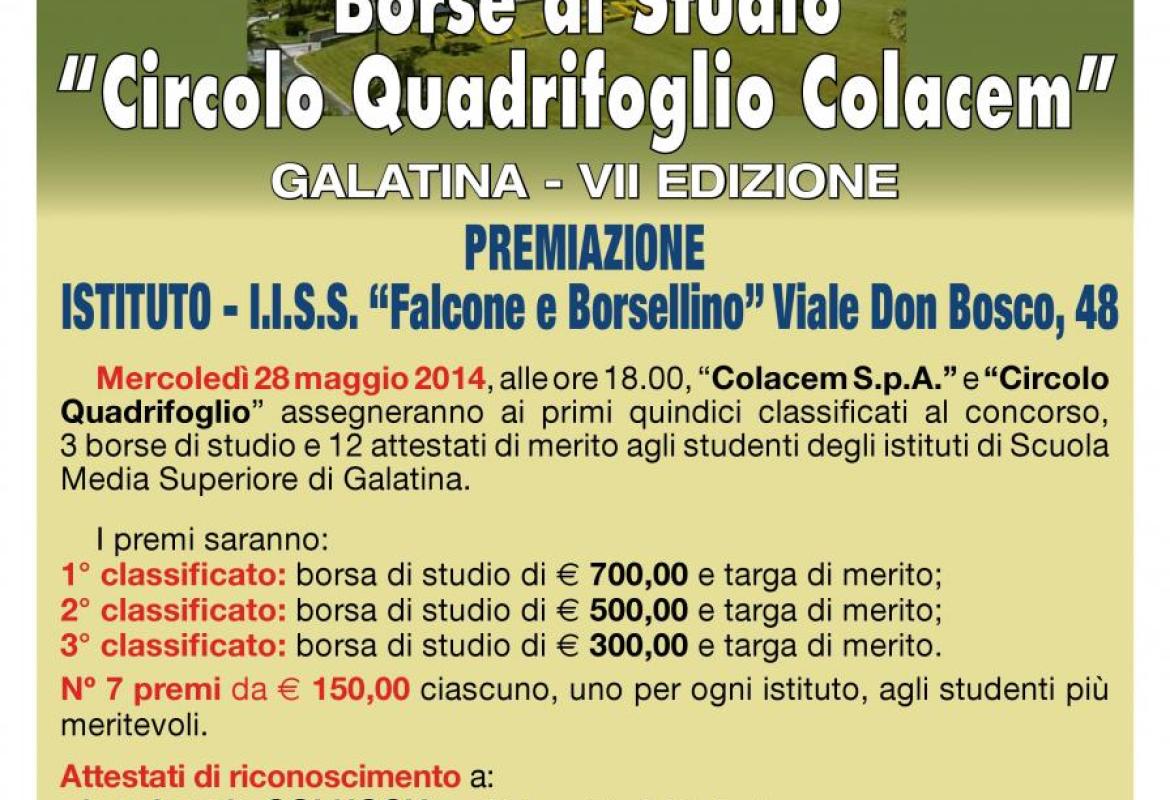 Borse di studio 'Circolo Quadrifoglio', la premiazione