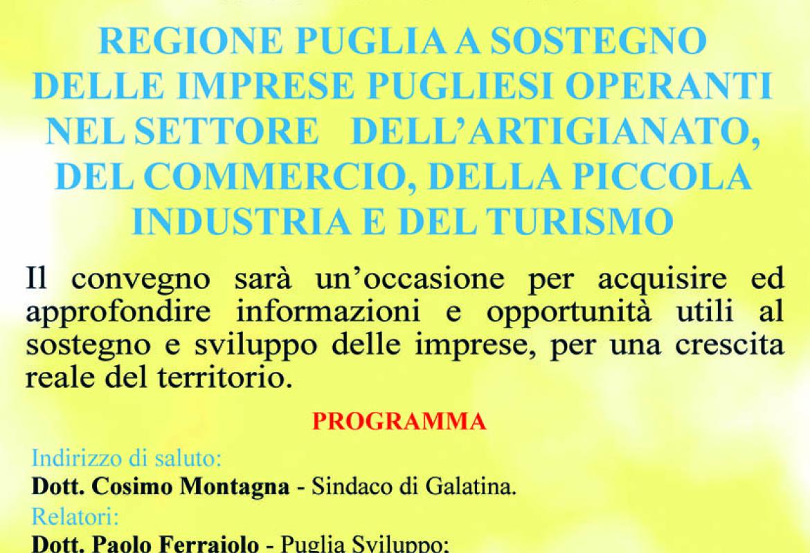 Le opportunità offerte dalla Regione Puglia alle piccole imprese
