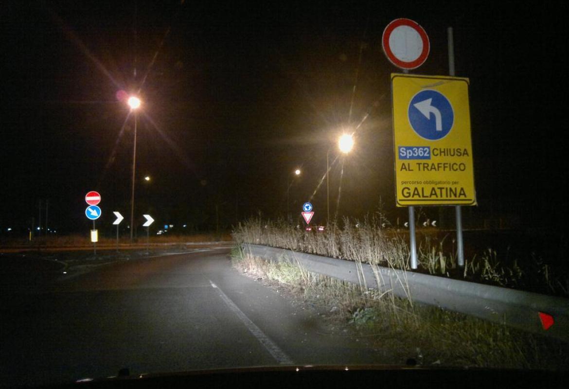 La Galatina-Lecce è secondo i cartelli 'chiusa per lavori'