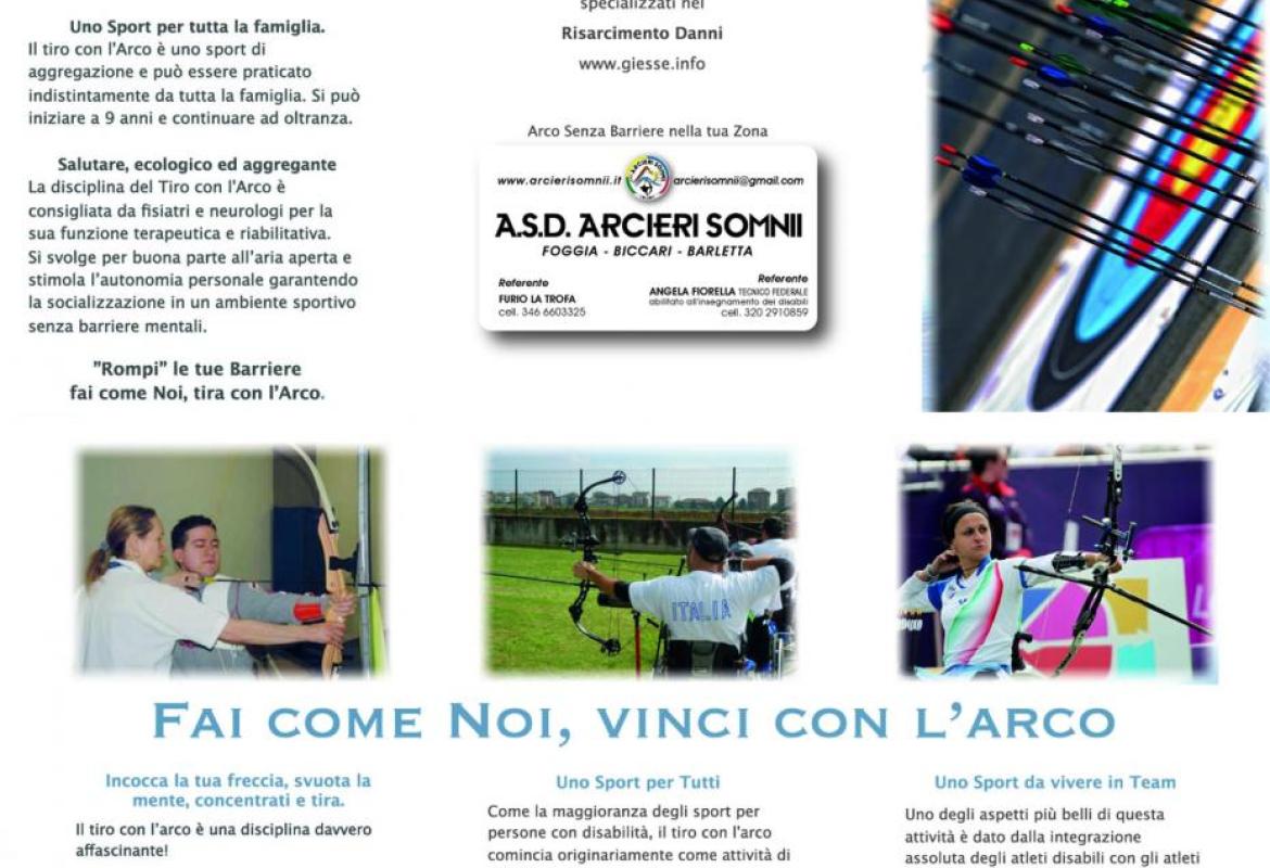 Tiro con l'arco, viene presentato a Foggia il mirino tattile per non vedenti