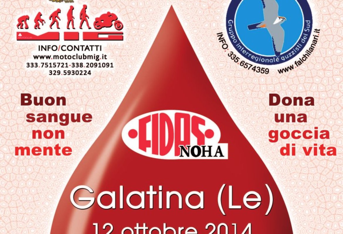 'Buon sangue non mente", emoraduno interregionale Fidas