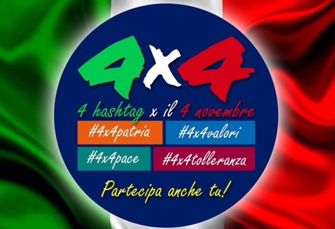 “4x4 – 4 hashtag per il 4 novembre”