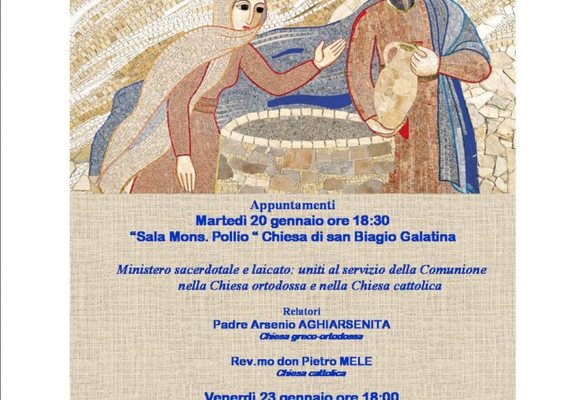 Settimana di preghiera per l'unità dei cristiani, gli appuntamenti galatinesi