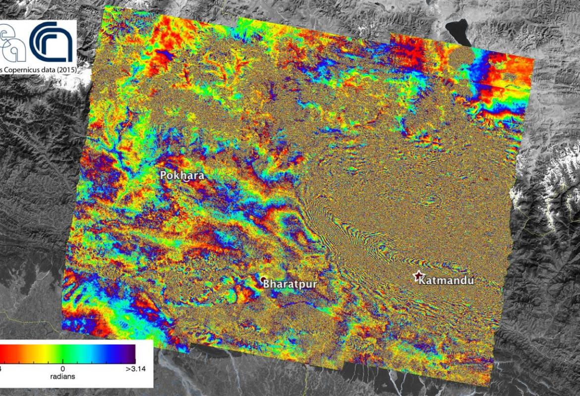 Misurati dallo spazio gli spostamenti causati dal terremoto in Nepal