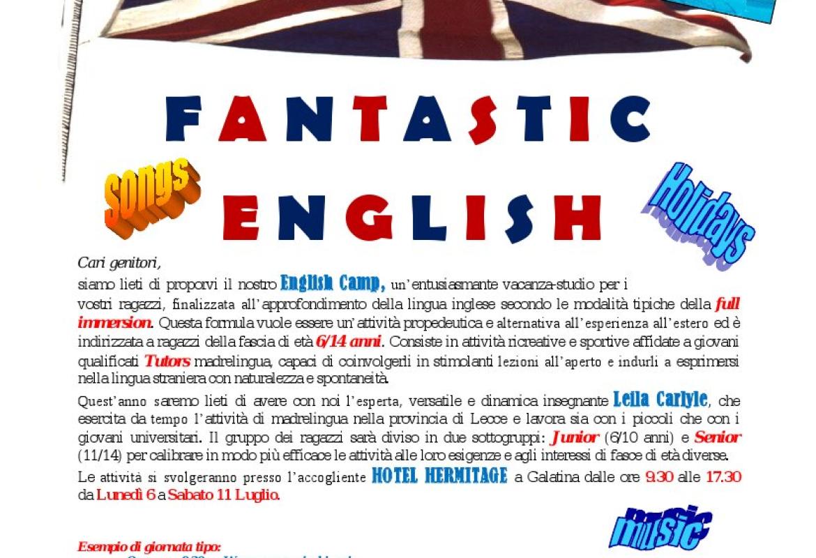 Al via l'English Camp 2015
