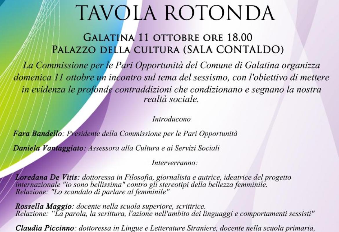 &quot;Le parole in genere: linguaggi e comportamenti sessisti&quot;, un incontro