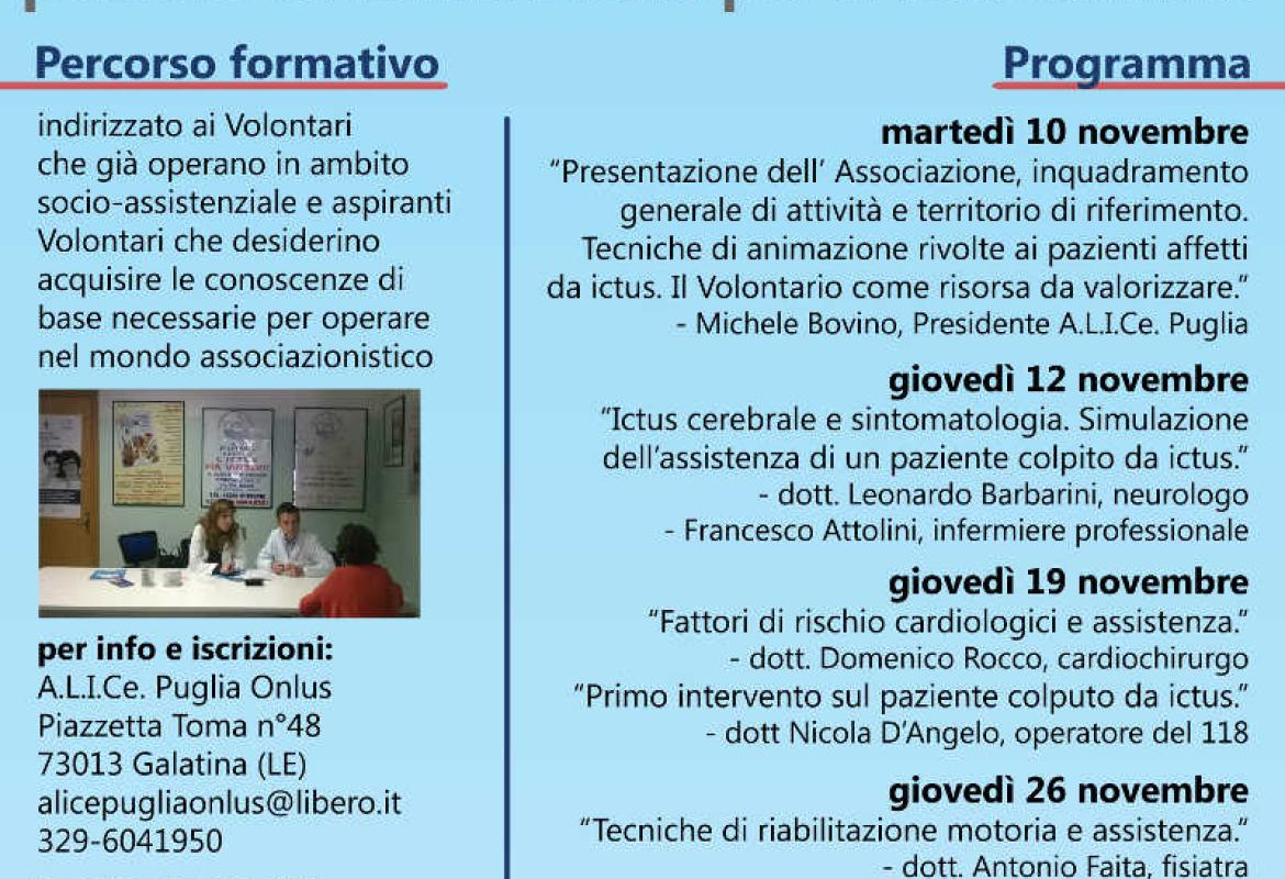Come occuparsi dei colpiti da ictus, un corso a Galatina