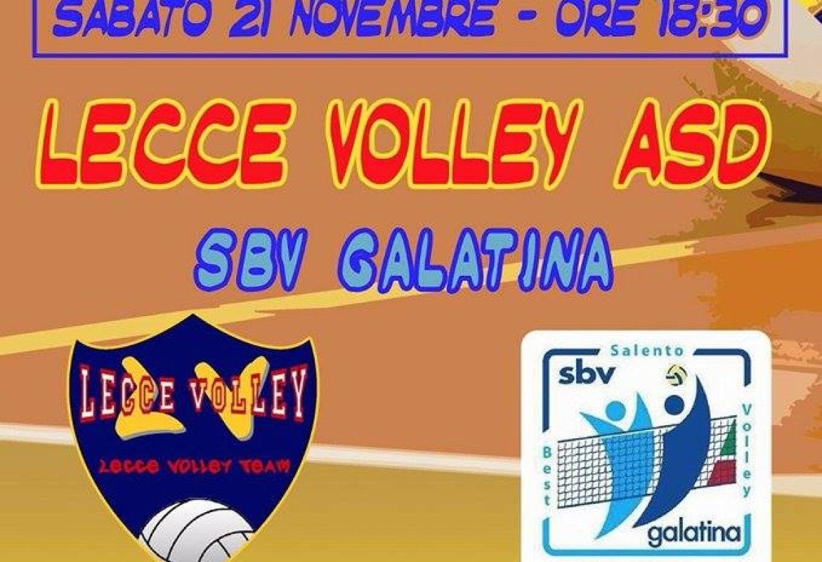 SBV nel capoluogo contro la Lecce Volley