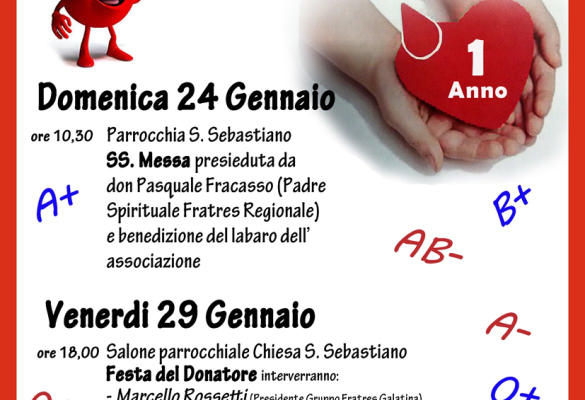Benedizione del labaro e festa del donatore Fratres