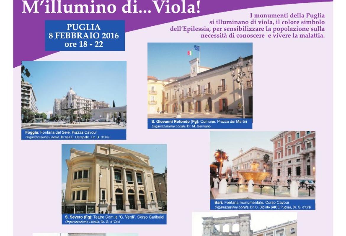 La "Pupa" si tingerà di viola nella giornata mondiale per la cura dell'epilessia