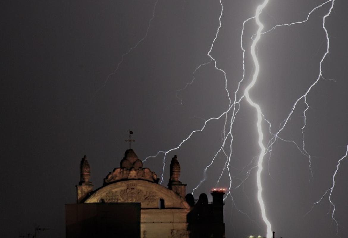 Questo è il fulmine caduto sulla Basilica di Santa Caterina