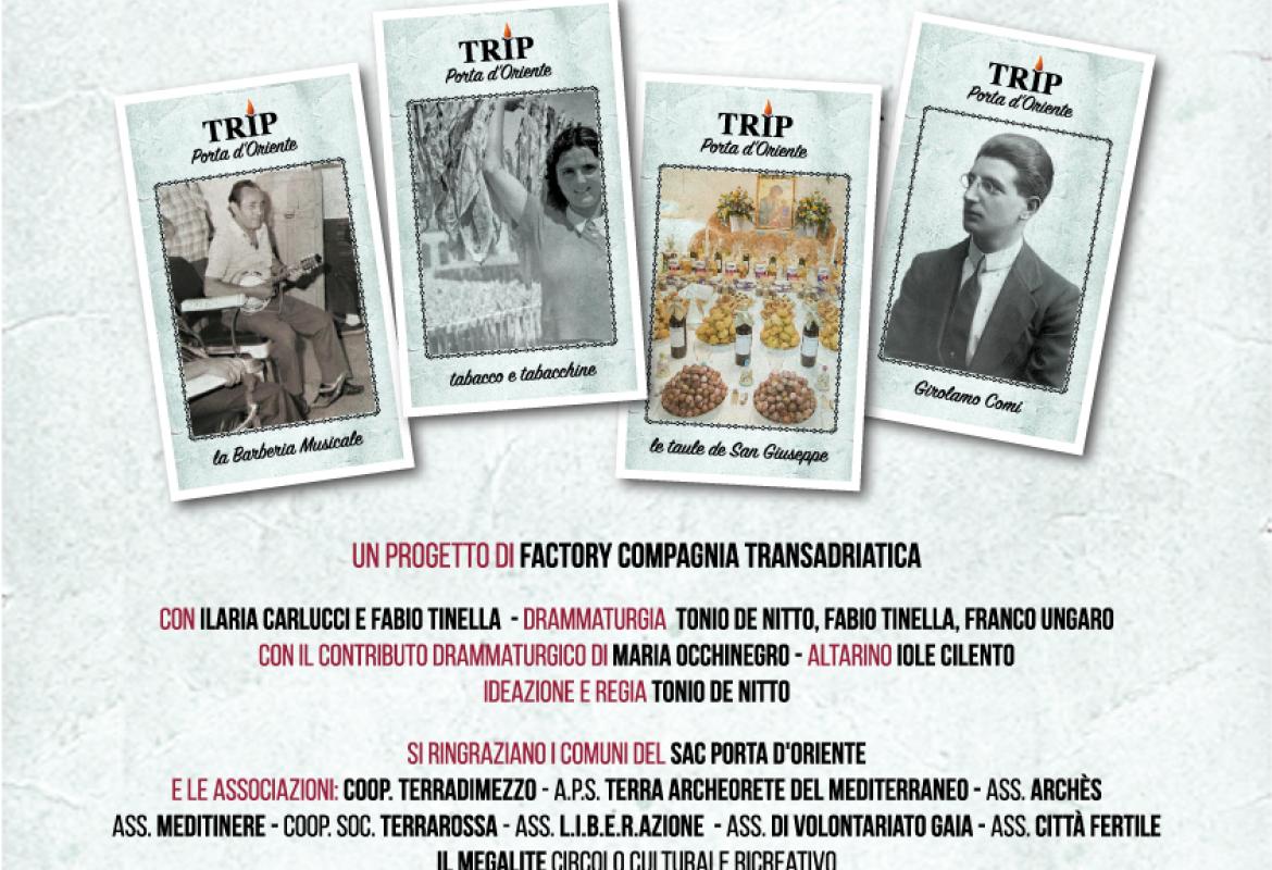 &quot;Trip Porta d'Oriente&quot;, il teatro racconta il Parco Otranto-Leuca