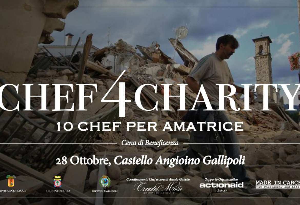 “Chef4Charity”, dieci stelle del gusto salentine per Amatrice
