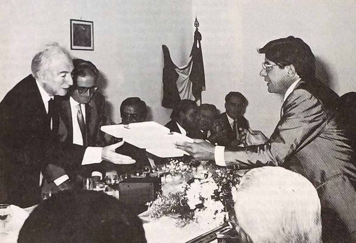 Angelo Sodo con Francesco Cossiga