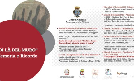 Il Prefetto il 26 a Galatina per 'Al di là del muro'