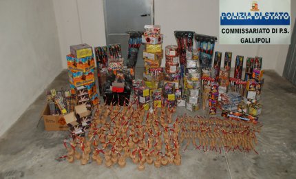 Sequestrati 240 candelotti e bombe carta