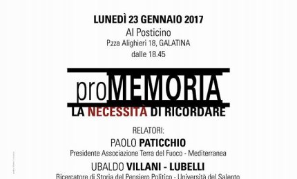 “proMemoria, la necessità di ricordare”