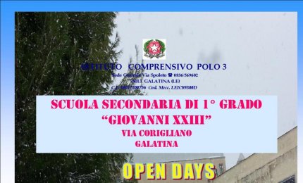 Open-day nel pomeriggio alla Giovanni XXIII