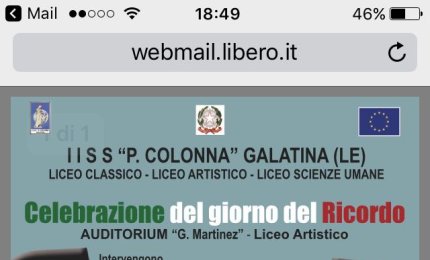 Il Giorno del Ricordo al Liceo Colonna di Galatina