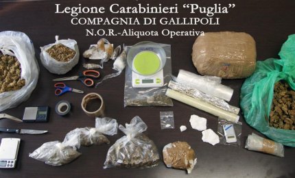 Ai domiciliari due ventiduenni galatinesi con l'accusa di dentenzione di sostanza stupefacente ai fini di spaccio