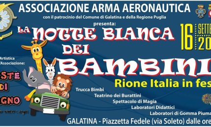 “La notte bianca dei Bambini" nel Rione Italia a Galatina