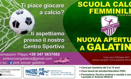 A Galatina la prima scuola di calcio femminile del Salento