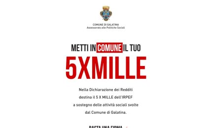Il 5 per mille al Comune di Galatina