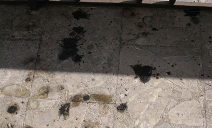 Deiezione diarroica di piccione su perlato di Sicilia nei pressi del Cavallino Bianco