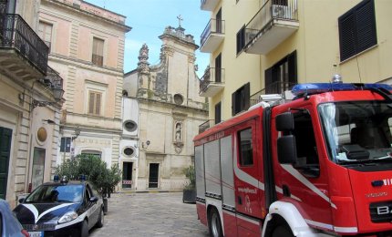 L'Addolorata cade in pezzi, intervengono i Vigili del Fuoco