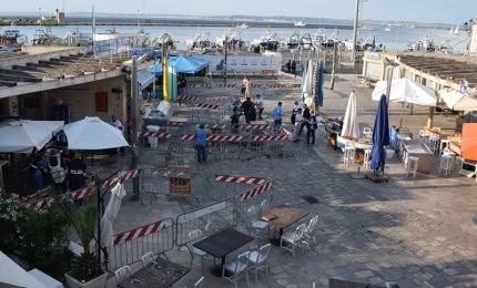 Operazione interforze al mercato ittico di Gallipoli, sanzioni e sequestri di arredi posti su terreno demaniale