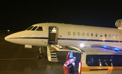 Italiano in coma in India trasportato a Milano con un Falcon dell'Aeronautica Militare