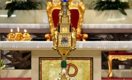 Arriva a Soleto il reliquiario delle Lacrime della Madonna di Siracusa